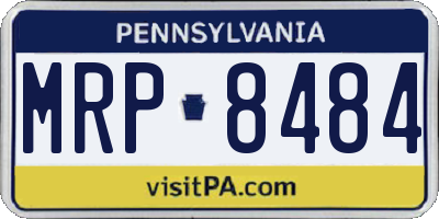 PA license plate MRP8484