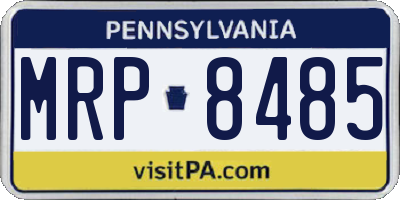 PA license plate MRP8485