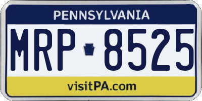 PA license plate MRP8525