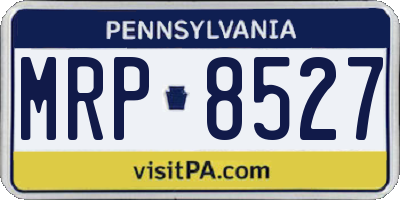 PA license plate MRP8527