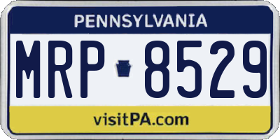 PA license plate MRP8529