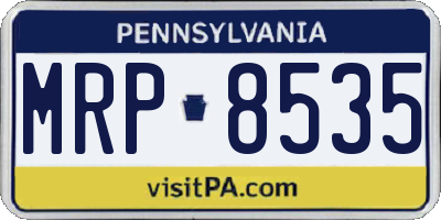 PA license plate MRP8535