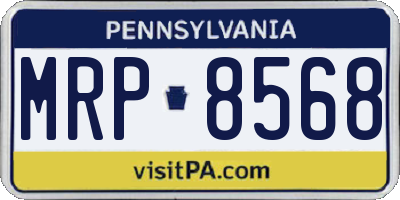 PA license plate MRP8568
