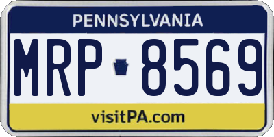 PA license plate MRP8569