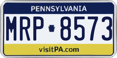 PA license plate MRP8573