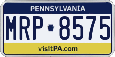 PA license plate MRP8575