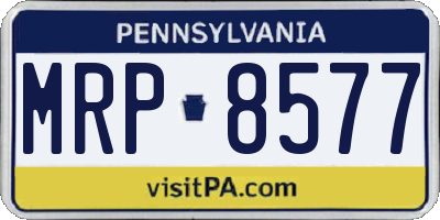 PA license plate MRP8577
