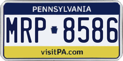 PA license plate MRP8586