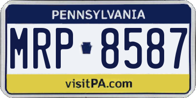 PA license plate MRP8587