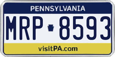 PA license plate MRP8593