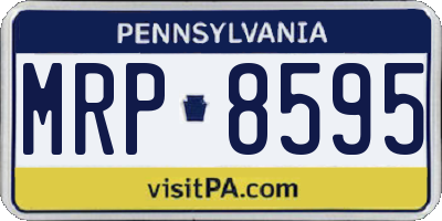 PA license plate MRP8595