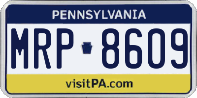 PA license plate MRP8609