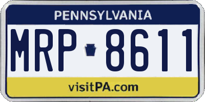PA license plate MRP8611