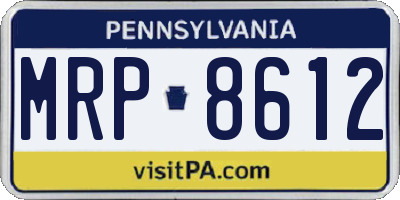 PA license plate MRP8612