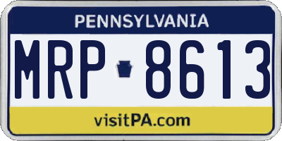 PA license plate MRP8613