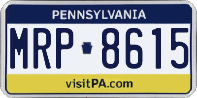 PA license plate MRP8615
