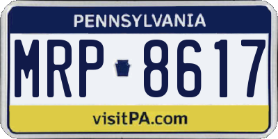PA license plate MRP8617