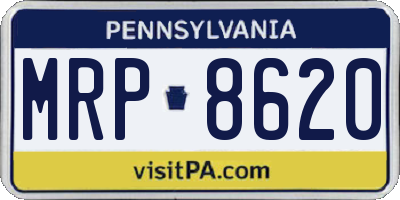 PA license plate MRP8620