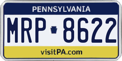 PA license plate MRP8622