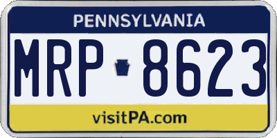 PA license plate MRP8623