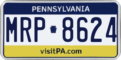 PA license plate MRP8624