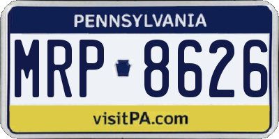 PA license plate MRP8626