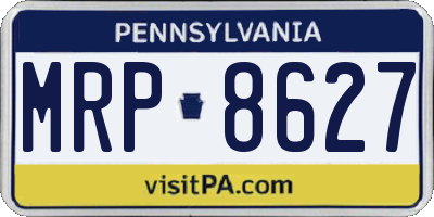 PA license plate MRP8627