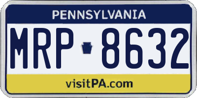 PA license plate MRP8632