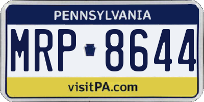PA license plate MRP8644