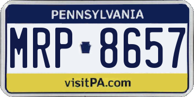 PA license plate MRP8657
