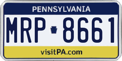 PA license plate MRP8661