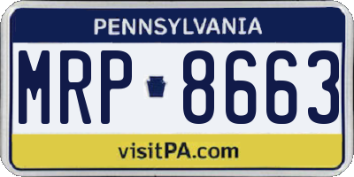 PA license plate MRP8663