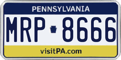 PA license plate MRP8666