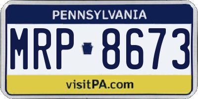 PA license plate MRP8673