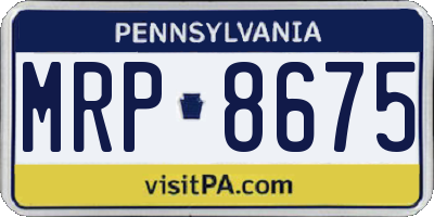 PA license plate MRP8675