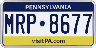PA license plate MRP8677