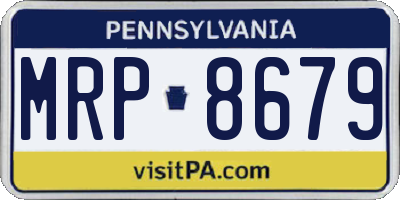 PA license plate MRP8679