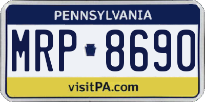 PA license plate MRP8690