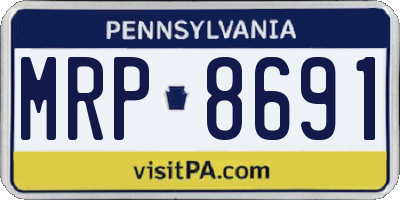 PA license plate MRP8691