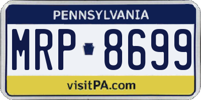 PA license plate MRP8699