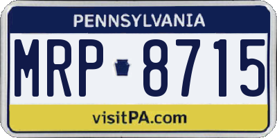 PA license plate MRP8715