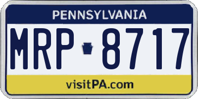 PA license plate MRP8717