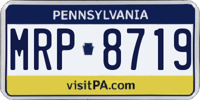 PA license plate MRP8719
