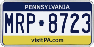 PA license plate MRP8723