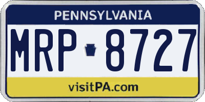 PA license plate MRP8727