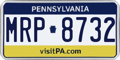 PA license plate MRP8732