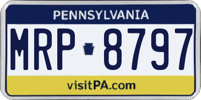 PA license plate MRP8797