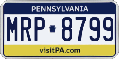 PA license plate MRP8799