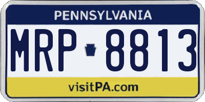 PA license plate MRP8813