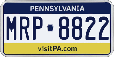 PA license plate MRP8822